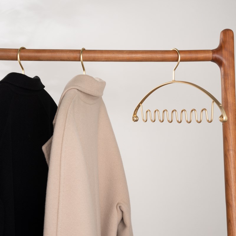 热销铝合金波浪挂钩衣架家用挂衣皮带内衣丝巾腰带多功能收纳整理