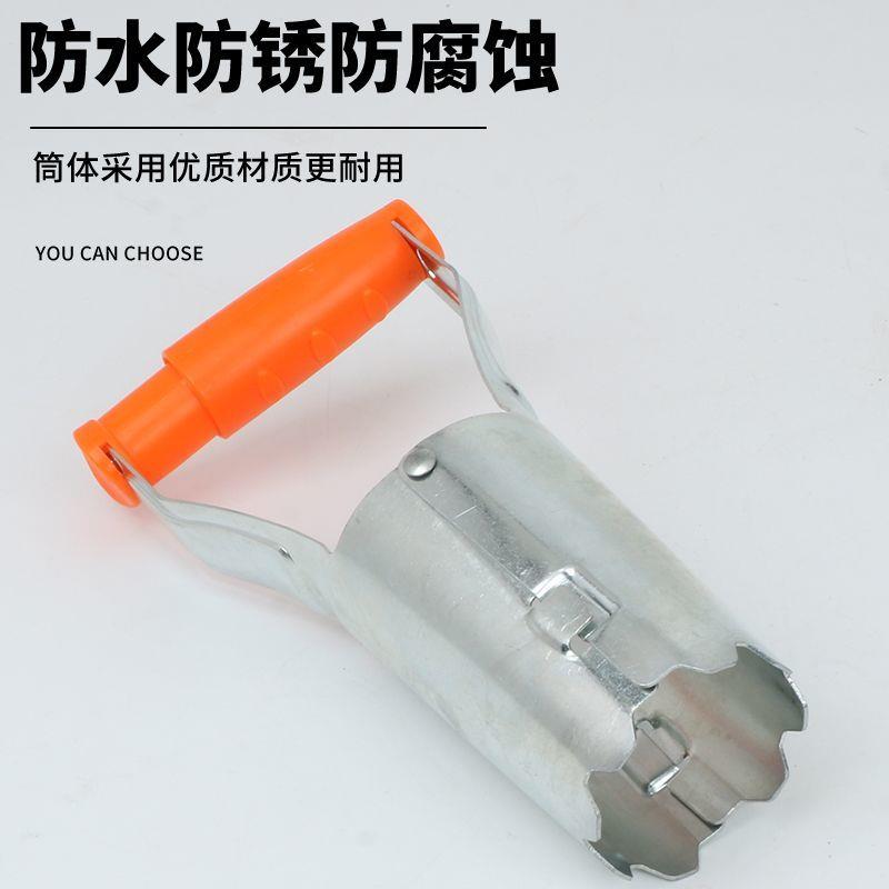 热销播种移苗追肥神器不锈钢木柄打洞器育苗播籽器花园多肉种苗打
