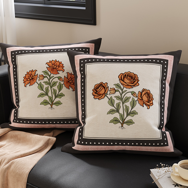 法式轻奢抱枕客厅沙发靠背垫可拆洗装饰枕高级感卧室床头靠枕含芯