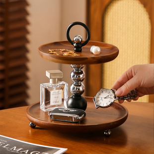 中古风钥匙收纳盒家用客厅玄关首饰香水收纳架入户门手表置物架