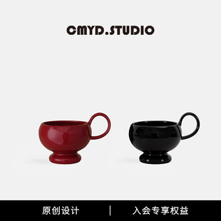 CMYD原创设计阿拉丁提手杯陶瓷马克杯咖啡杯子情侣对杯圣诞礼物