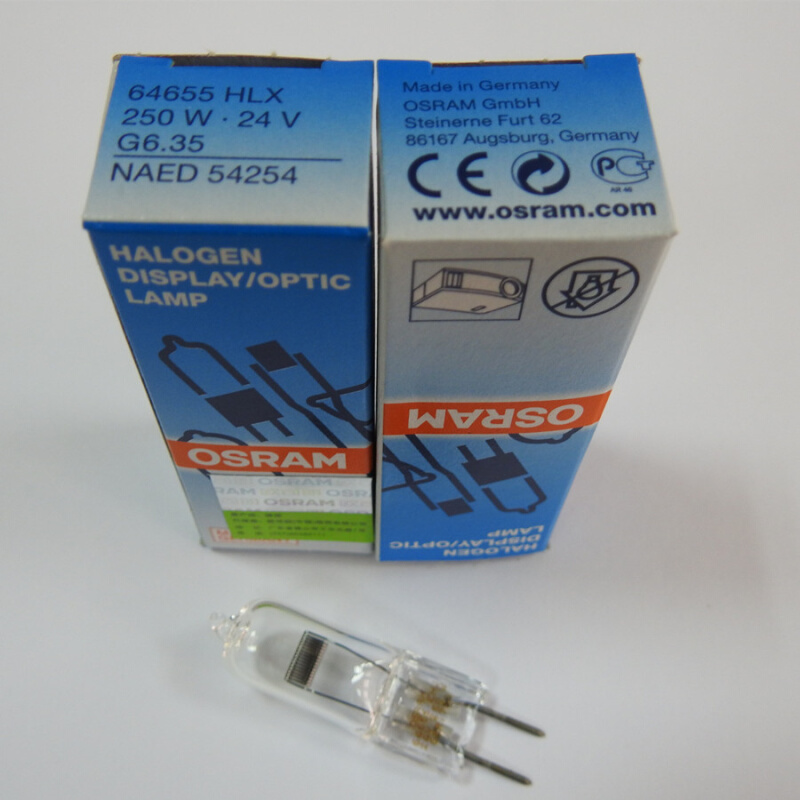 。OSRAM欧司朗64655 HLX 24V250W G6.35 NAED54254幻灯机卤素碘钨