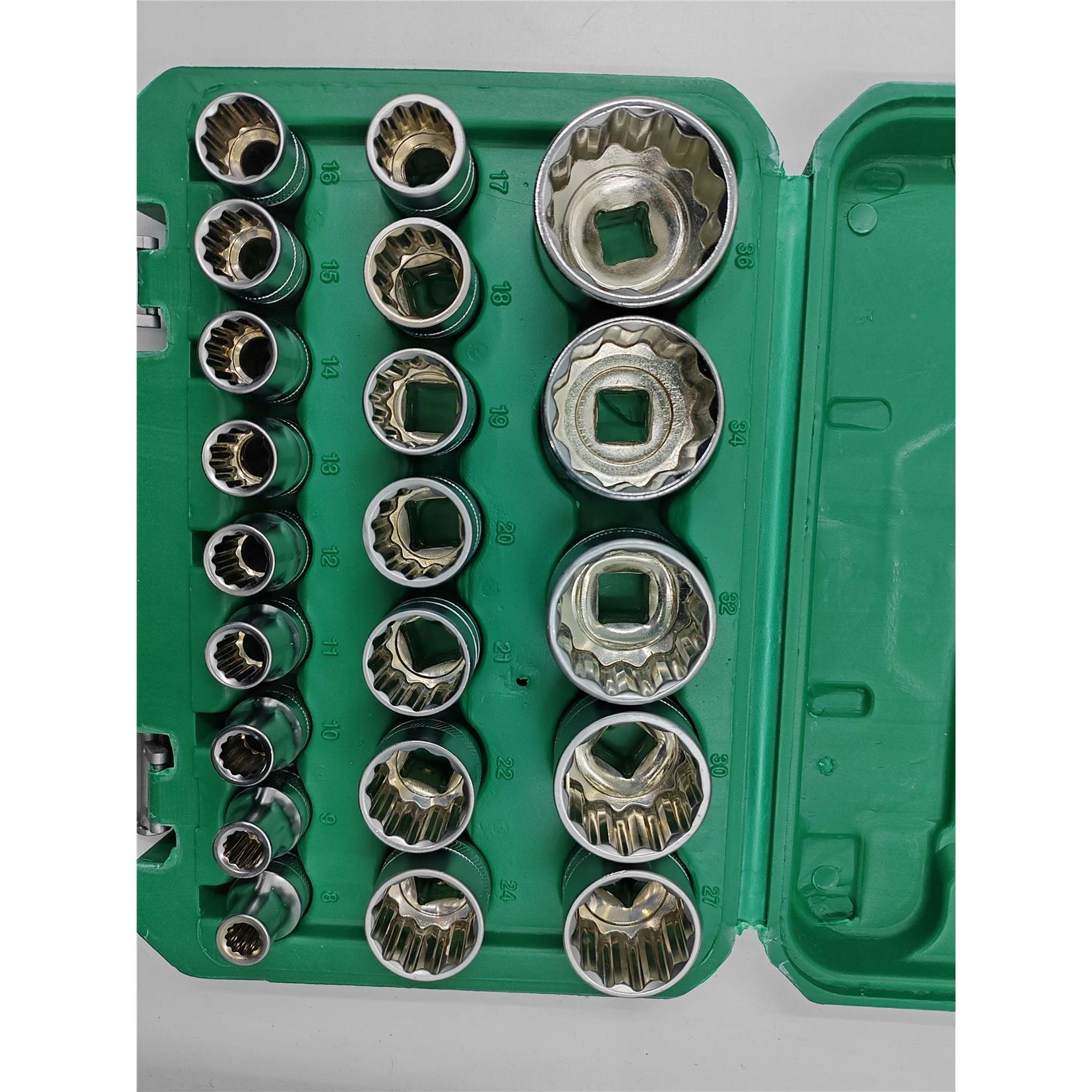 梅花12角套筒头十二角8-36的套装8-32的汽修机修4cm短白色34-36