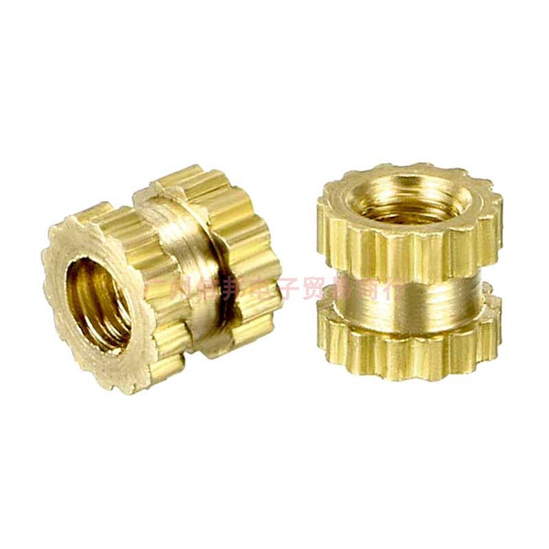 。注塑铜螺母M3 通孔铜镶嵌件预埋件 铜花母M1.2M1.4M1.6M1.7M2M2
