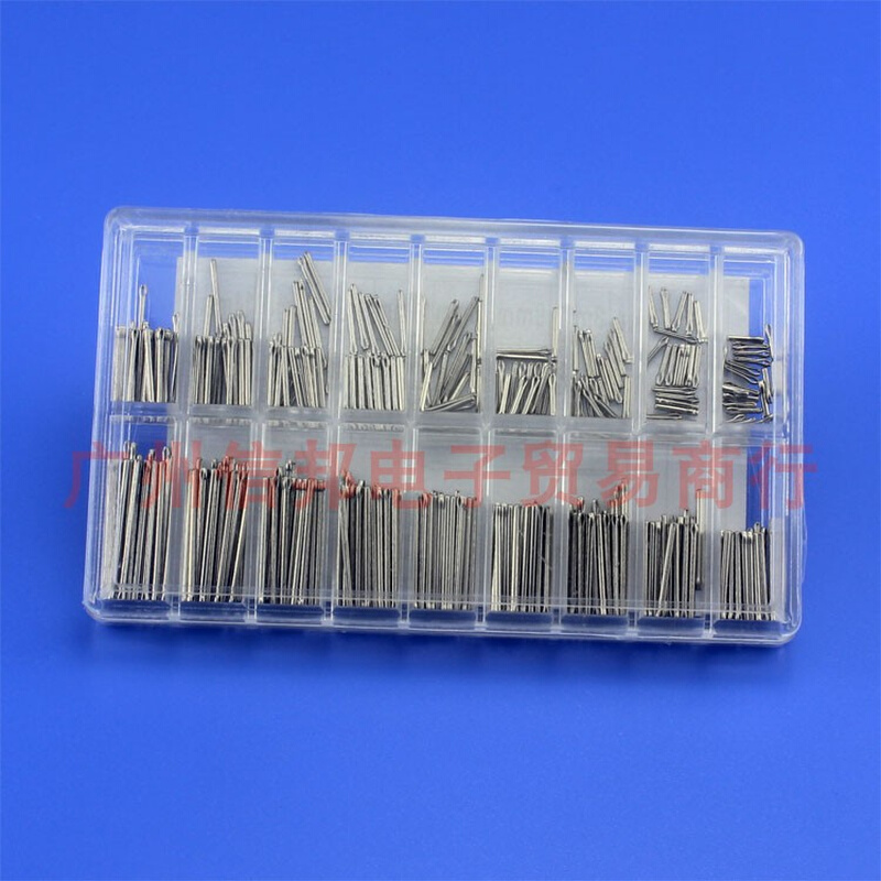 。360件不锈钢表带栓 表针 手表链接固定轴插销表带针 手表工具盒