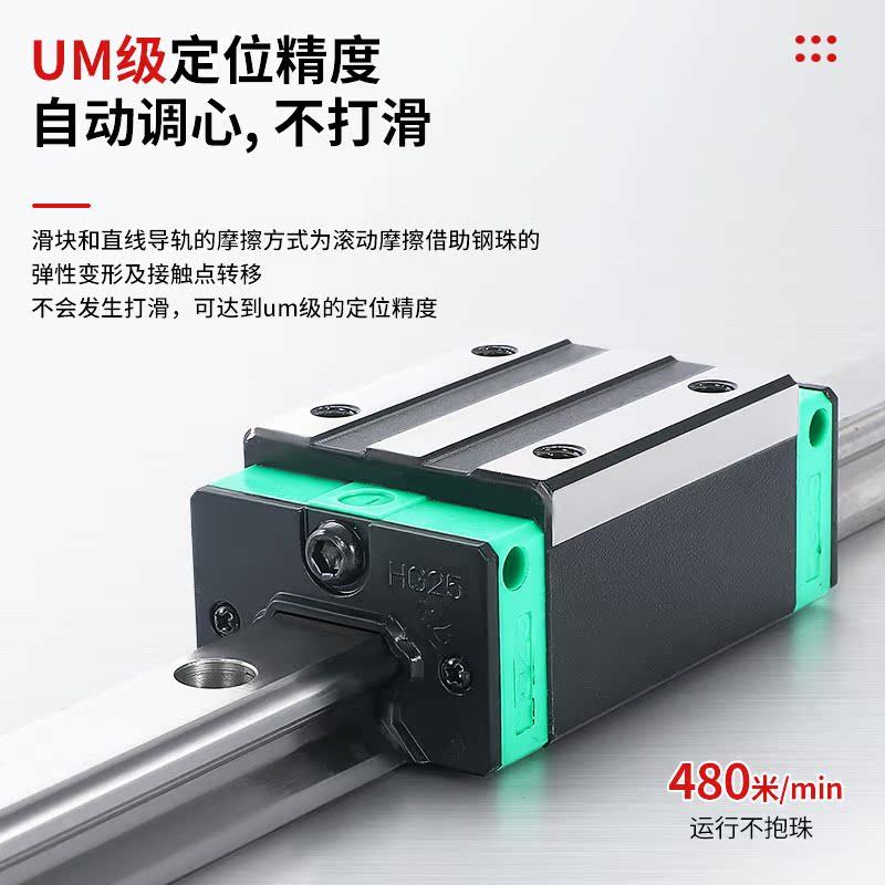 国产上银直线导轨HGH/W15/20/25/30/35CC/CA法兰方轨滑轨线轨滑块