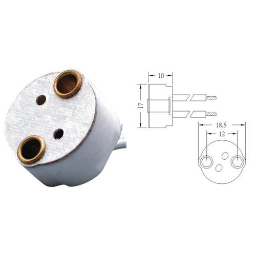 。圆型卤素灯座 SC-109 G4 G5.3 G6.35 耐高温 陶瓷灯座 三丰投影