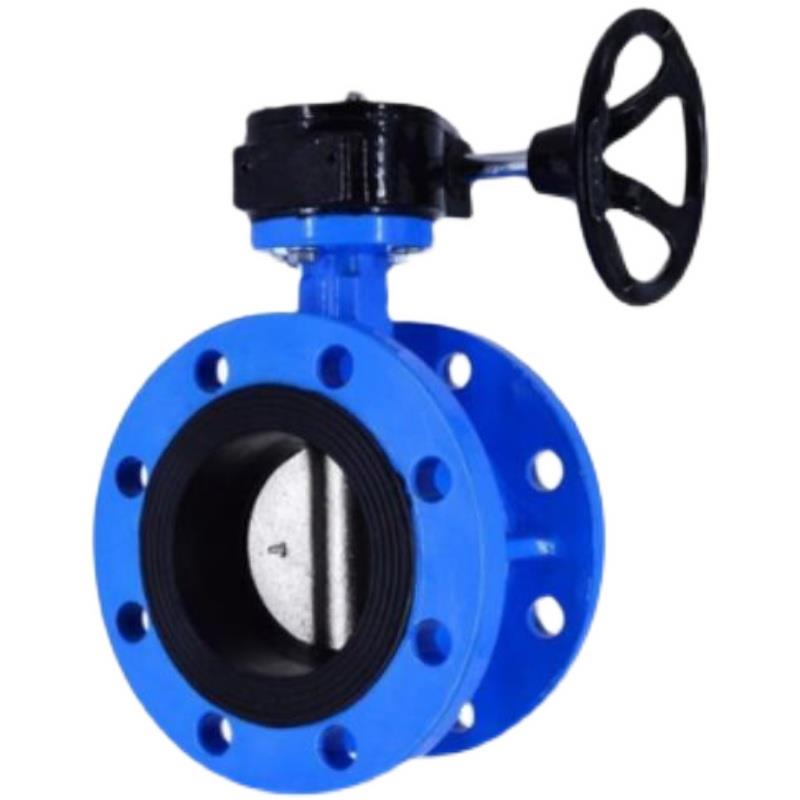 D341X-10/16涡轮法兰式蝶阀软密封手动蝶阀DN50 65 80 100 150