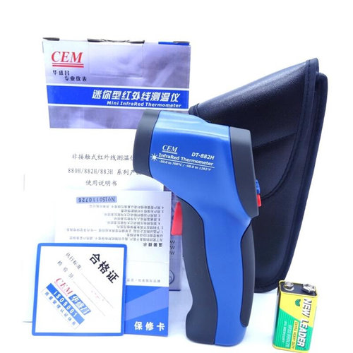 。包邮CEM华盛昌DT-882H非接触红外线测温仪-50~700℃点温度测温