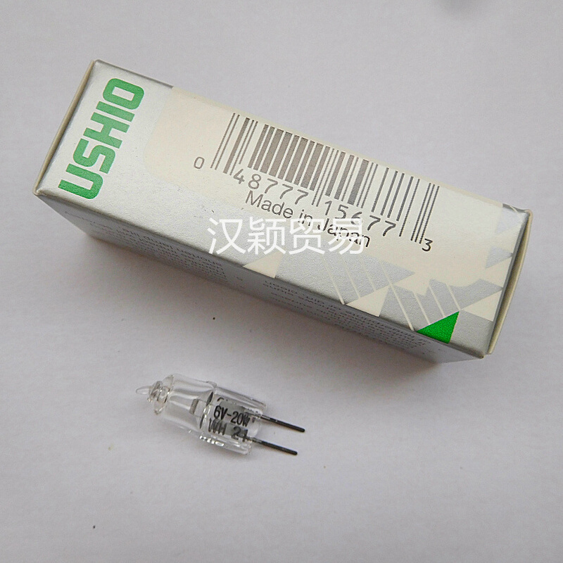 。USHIO #1000866 JC6V-20W/G4 C-6 光学灯泡 卤素灯泡 仪器灯泡