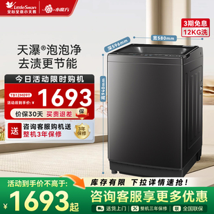 小天鹅12KG大容量租房家用宿舍全自动波轮洗衣机TB12M09T 水魔方