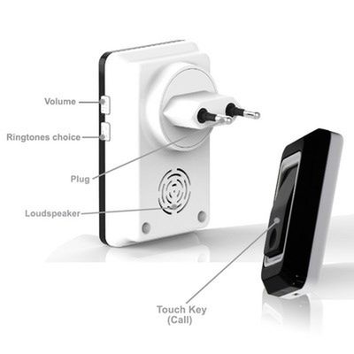 极速Hot!TS-K108W11 Simple Design Home Wireless Door Bell Doo