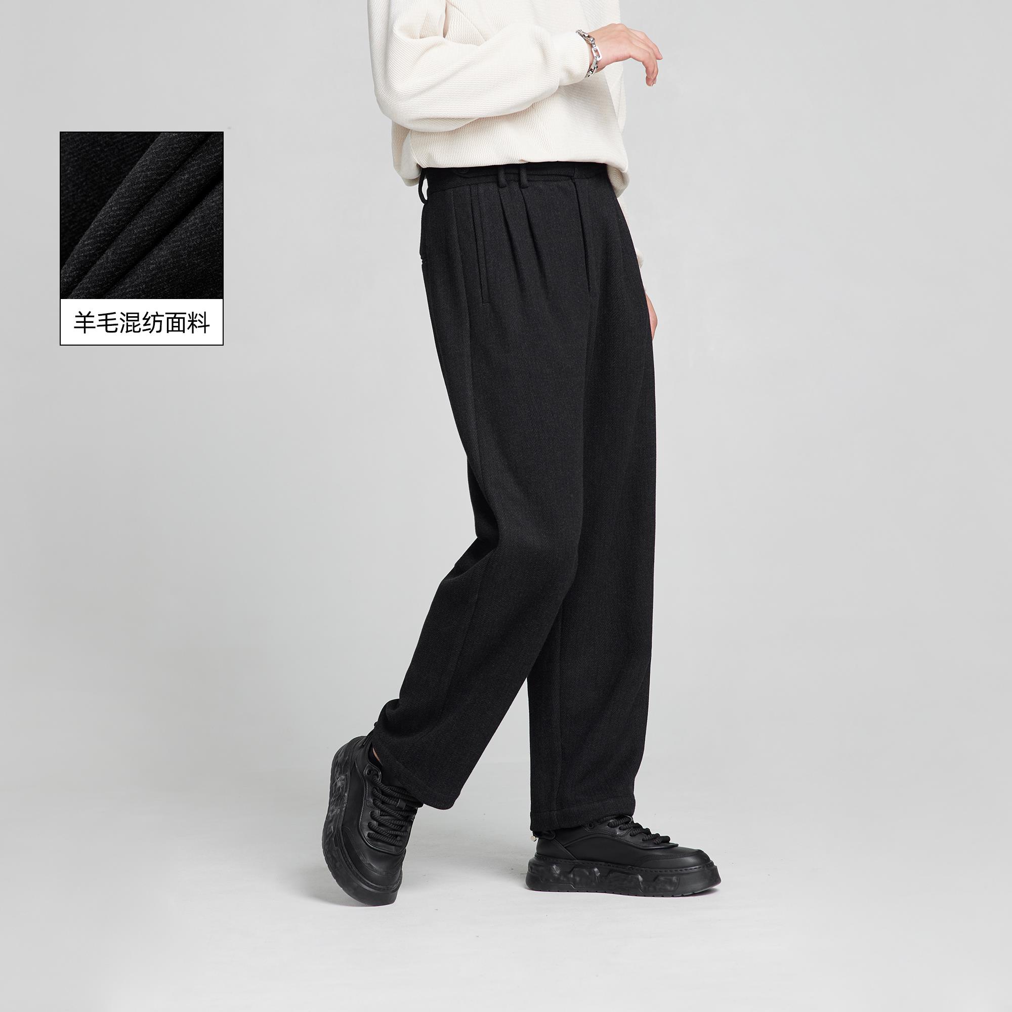 HERBL黑白休闲裤男宽松20
