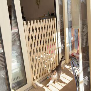 宠物围栏狗笼隔断拦狗栅栏阳台隔离门可伸缩栅栏门挡狗挡猫兔护栏