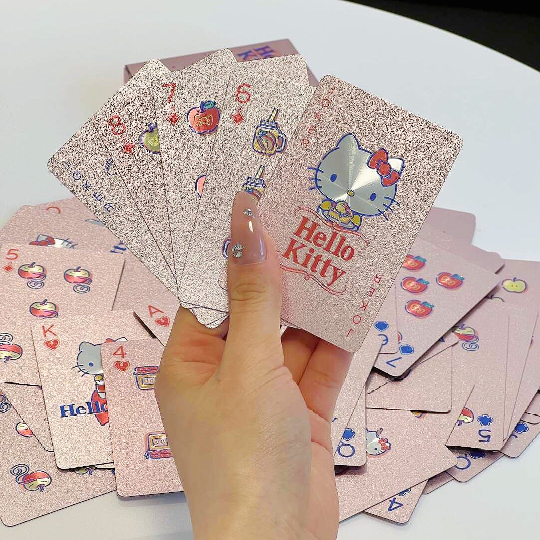 hellokitty扑克牌高颜值可爱PVC防水纸牌朋友聚会桌游休闲游戏