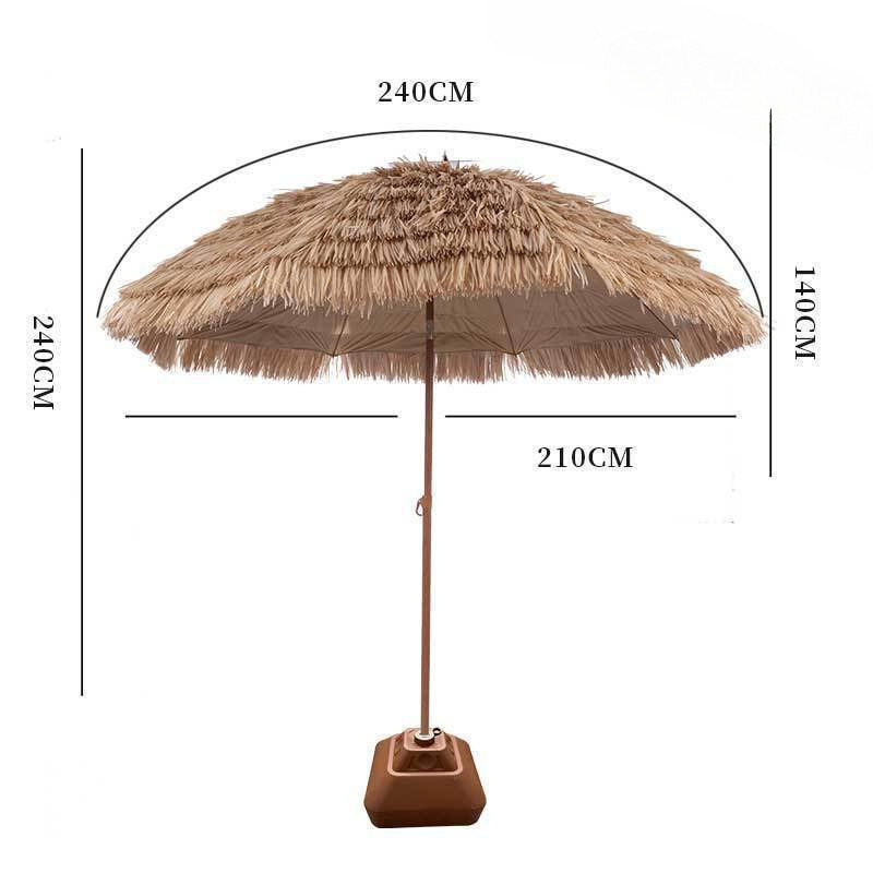 太阳伞遮阳伞户外沙滩伞稻草伞茅草伞景区网红伞庭院伞围炉煮茶伞