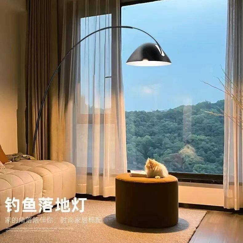 奶油风钓鱼灯落地灯客厅沙发边茶几置物摆件卧室床头网红立式台灯