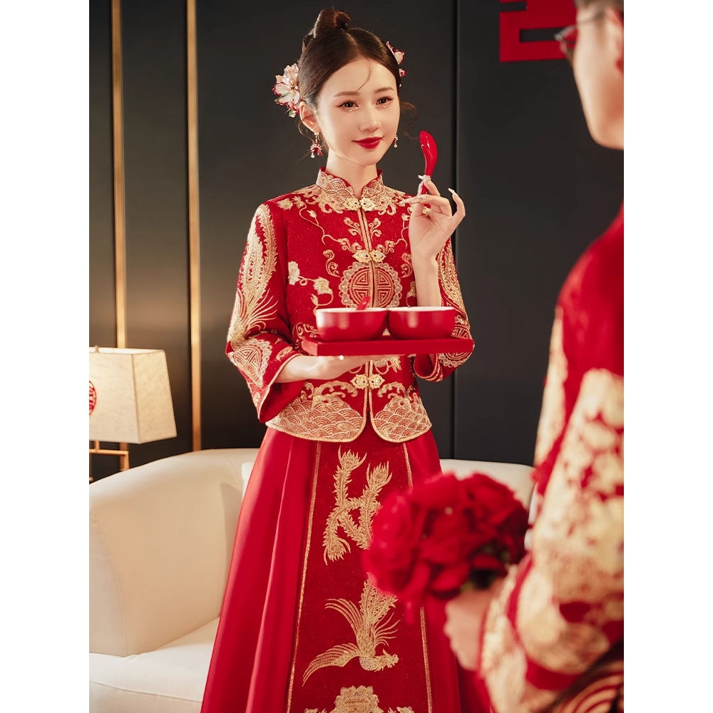 秀禾服2025新款新娘结婚中式礼服婚服婚纱大码敬酒服嫁衣显瘦春夏