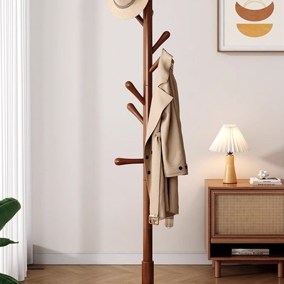 实木衣架落地卧室落地挂衣架家用挂衣置物架衣服挂架挂衣杆衣帽架