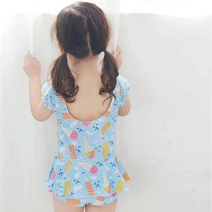 2025新款2女孩儿童泳衣3女童宝宝4婴幼儿5连体平角裤6游泳衣7岁穿