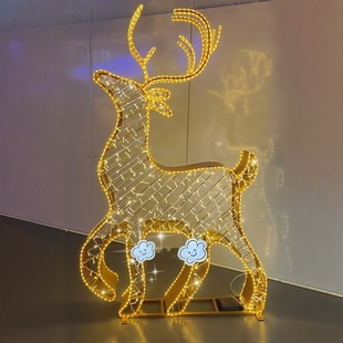 led圣诞发光鹿 户外鹿景观造型亮化装饰灯梦幻节日公园楼盘摆件灯
