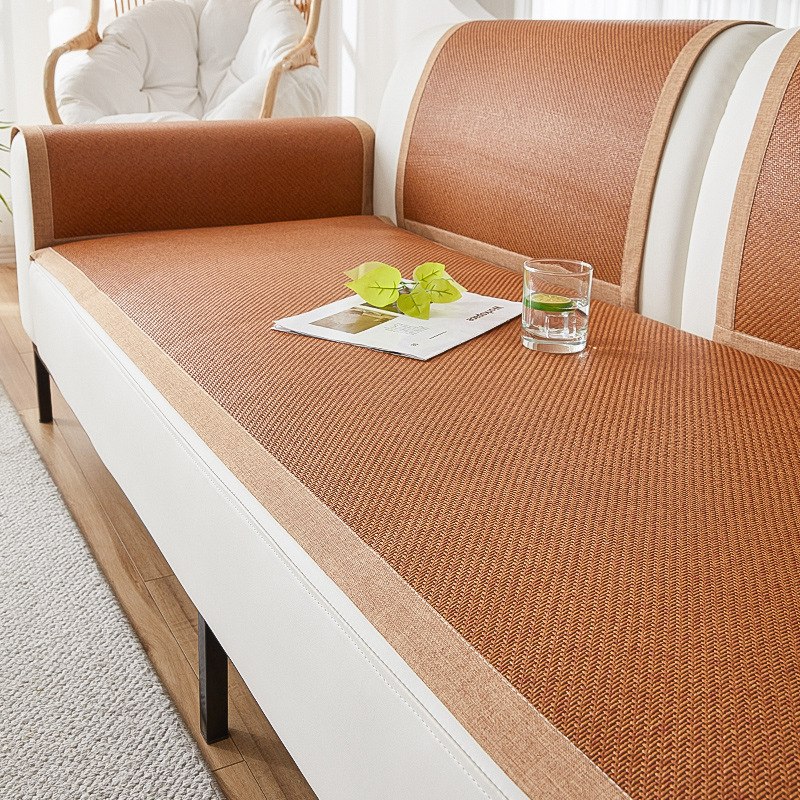 沙发上的凉席软藤编沙发垫子感席子冰凉夏季冰丝凉垫夏天款滕