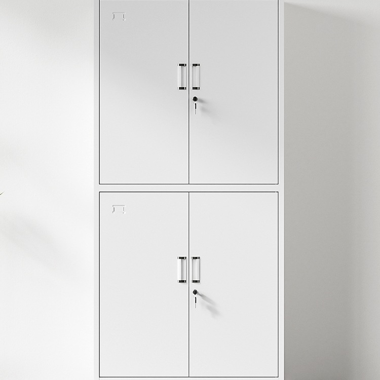 通双节铁皮文件柜办公室资料档案凭证柜带锁储物柜钢制书柜收纳柜