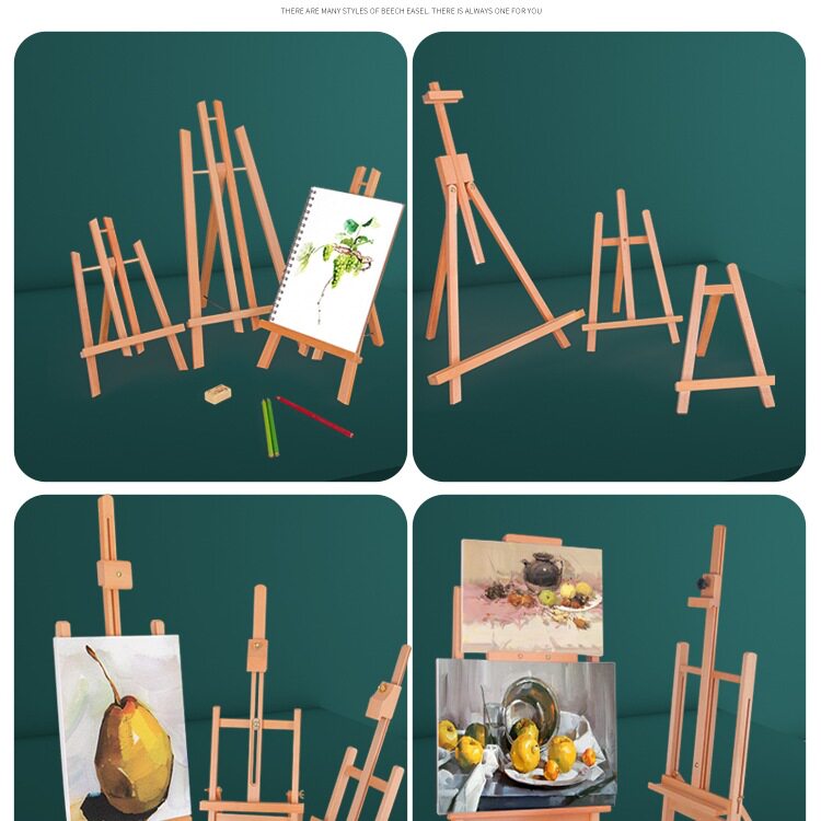 桌面台式小画架画板套装美术生可调节4K素描架子便携折叠收纳
