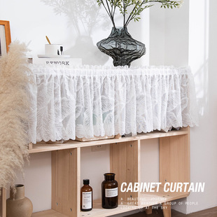 柜子遮挡帘魔术贴柜门橱柜书柜防尘衣柜杂物遮丑货架帘子门帘纱帘