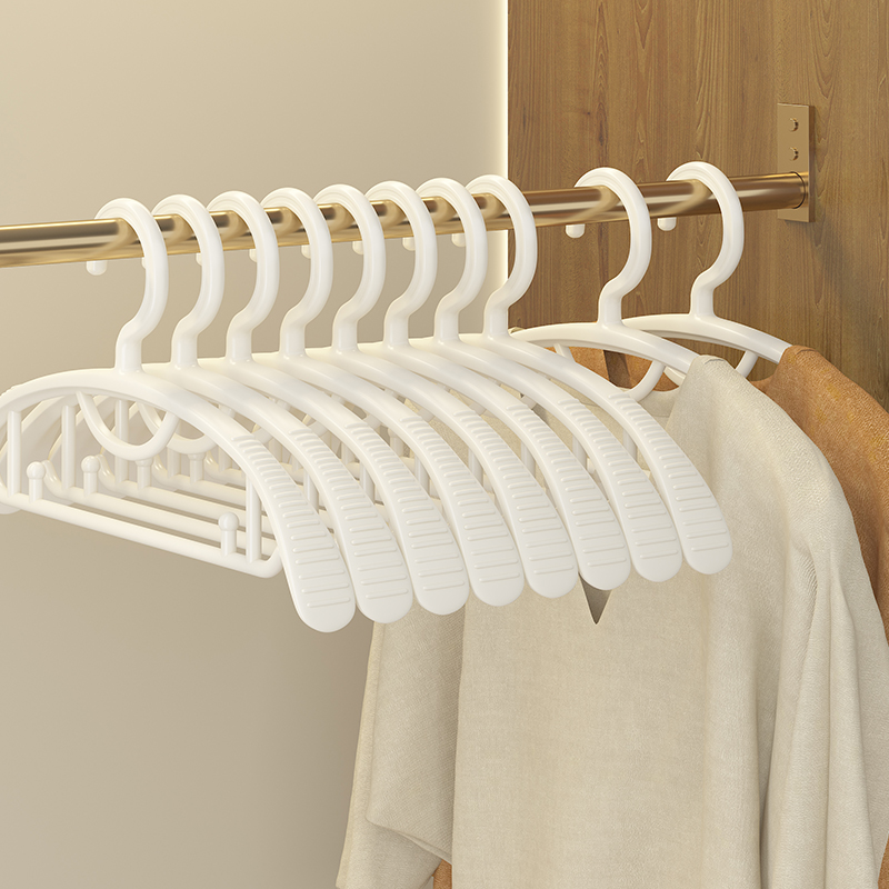 衣架家用挂衣无痕防滑防肩角宽晾晒衣撑塑料多功能衣服收纳挂王之