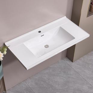 广东佛山一体式陶瓷盆潮州陶瓷盆浴室柜台盆大容量陶瓷盆支持定