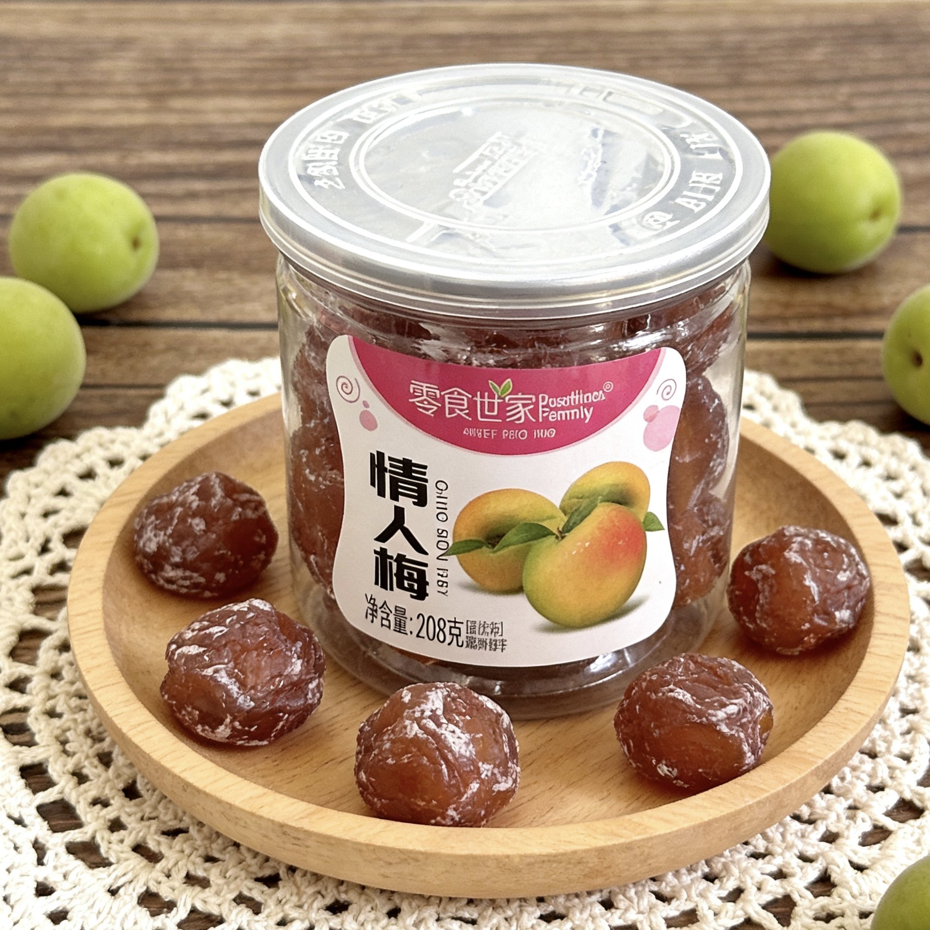 零食世家情人梅208g酸甜蜜饯经典果干下午茶搭配解腻李子休闲零食