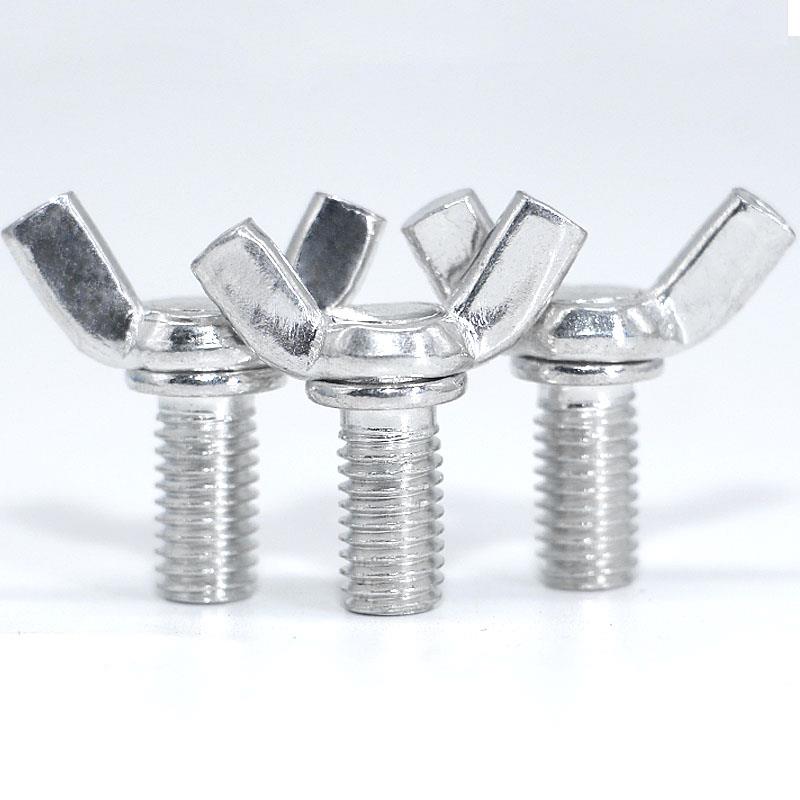 4.8镀锌蝶形螺母碟型羊角手拧螺柱 元宝螺栓M4M5M6M8