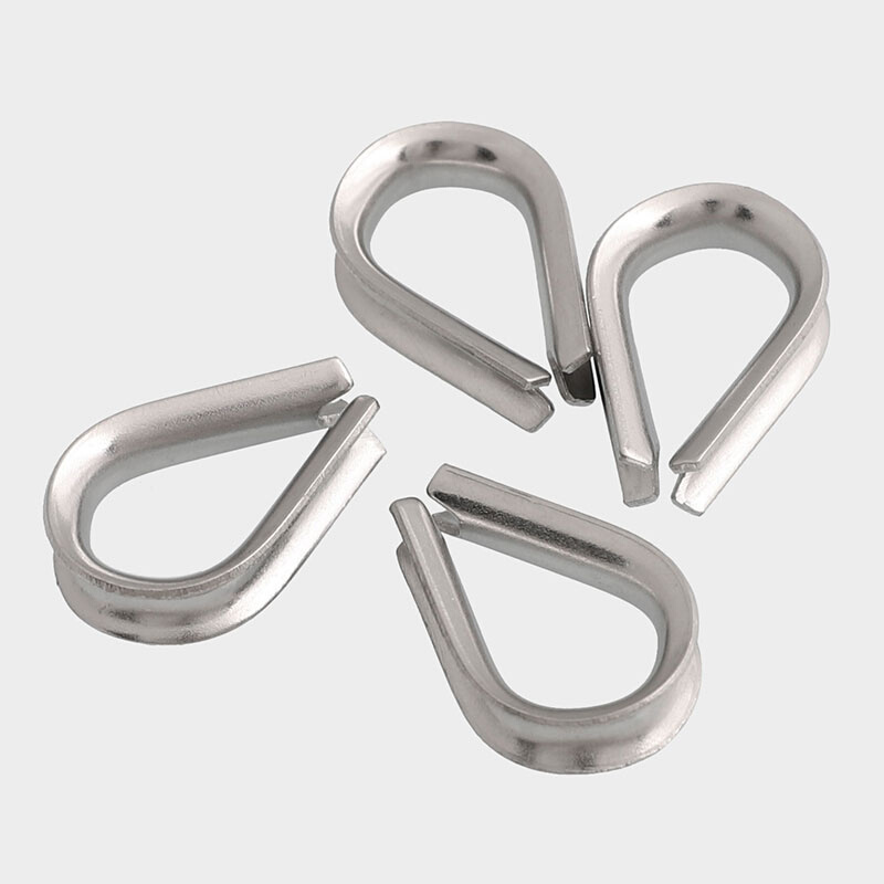 。304不锈钢钢丝绳套环保护套三角环夸口鸡心环M2M3M4M5M6M8M10-M