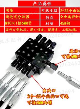 LINCON/JPQ/SSV黄油分配器三一中联搅拌站砼泵车递进式油脂分配阀