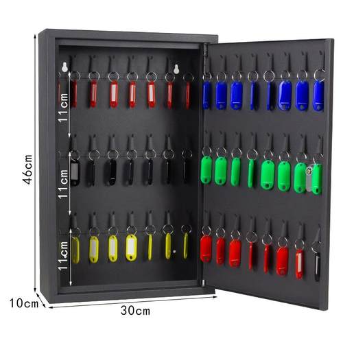 壁挂式盒钥匙箱锁匙48位汽车管理收纳房产钥匙柜办公挂墙家用加厚