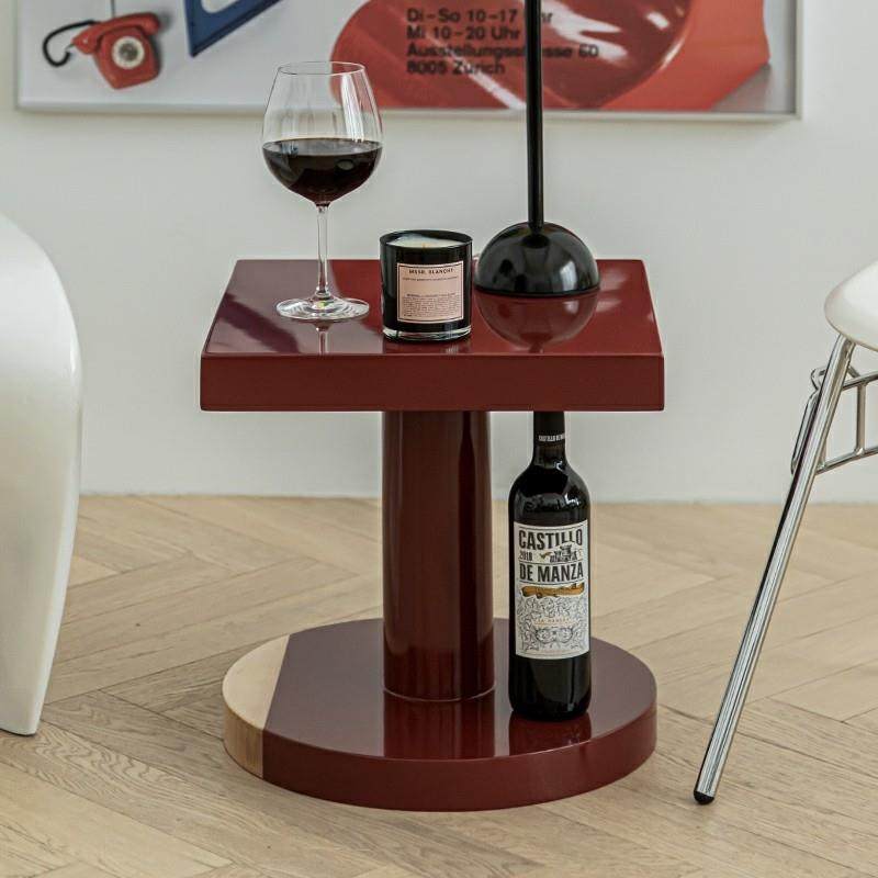 烤漆实木茶几侘寂风家用矮桌坐地小户型边几中古沙发创意拼色角几,住宅家具,角几/边几,淘宝优惠券,粉丝福利购,淘宝优惠卷