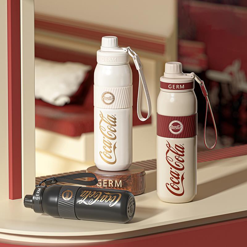 GERM可口可乐保温杯女生儿童吸管杯学生水杯生日礼物简约2025新款