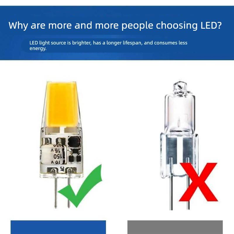 高亮度G4Led灯珠220V引脚灯泡G412V水晶灯替代卤素节能小灯泡芯灯