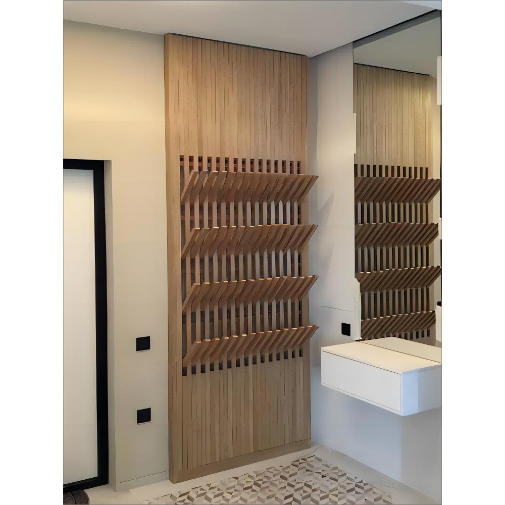 定制专用入口后视镜钢琴键衣架实木衣架多功能落地式衣架带灯