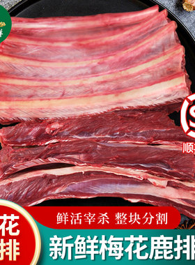 新鲜鹿排现杀去皮梅花鹿排3斤