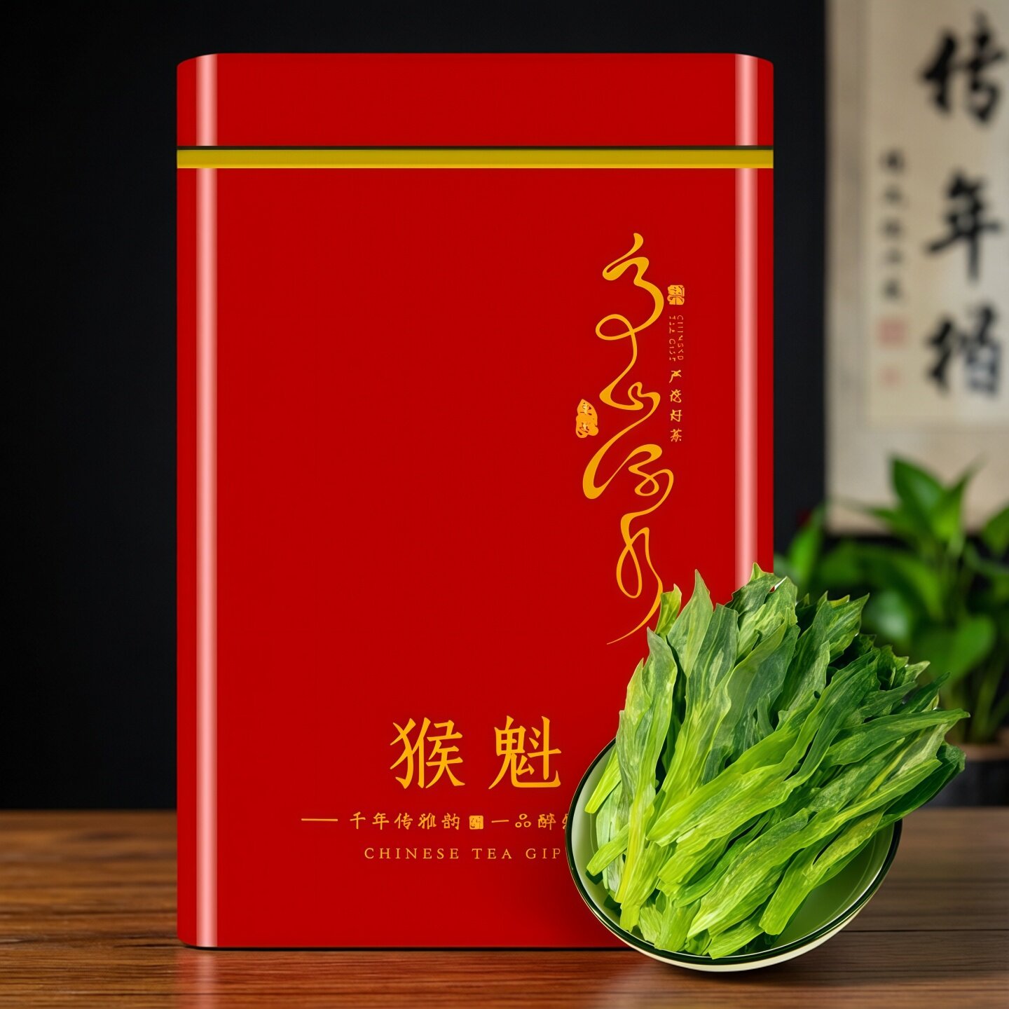 2026年安徽黄山新茶太平猴魁绿茶茶叶特级布尖罐装250g明前清香款