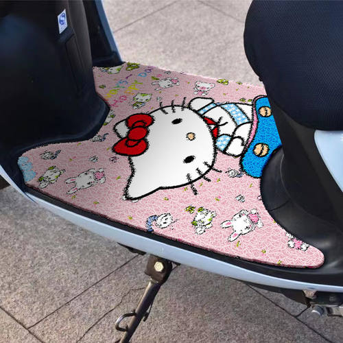 电动车脚踏垫摩托车脚垫电瓶车脚踩垫踏板卡通通用防水耐脏可裁剪