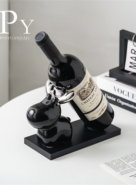 热销创意陶瓷小鹿红酒架摆件家居装饰品客厅酒柜桌面装饰品送朋友