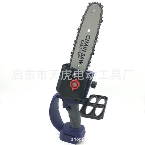热销新品电链锯8寸单手锯无刷电锯伐木锯园林锯修枝锯锂电电锯链