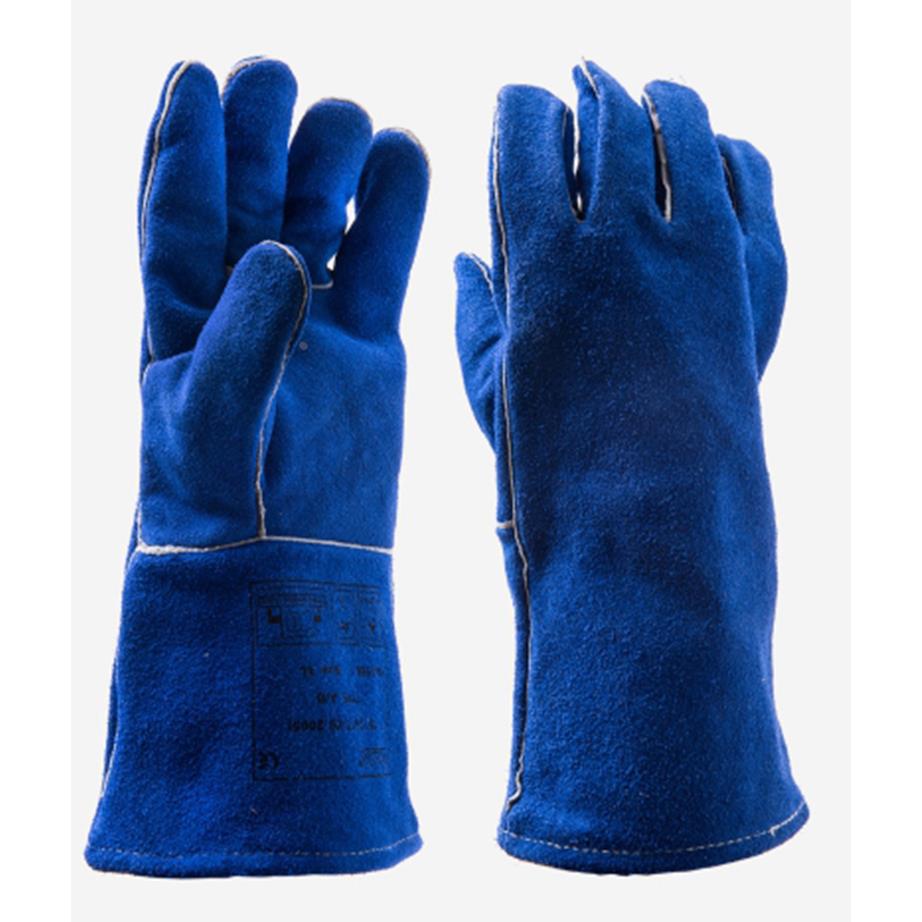 威特仕 10-0160彩蓝色斜拇指款工业电焊手套 焊接烧焊保护