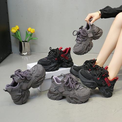 【维也娜老赵专享】HGN7887新款高定时尚厚底运动休闲老爹鞋