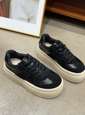 【维也娜老赵专享】AAL9666-2高定真皮厚底时尚休闲鞋