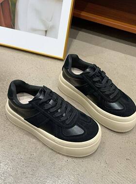 【维也娜老赵专享】AAL9666-2高定真皮厚底时尚休闲鞋