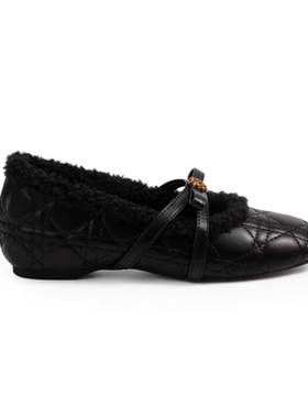 【维也娜老赵专享】BH779新款软底加绒山茶花芭蕾舞豆豆鞋